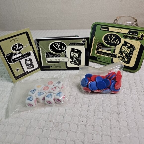 Vintage Front Porch Classics SLOTS Games To Go w/ Metal Travel Tin, Instructions - Picture 2 of 4